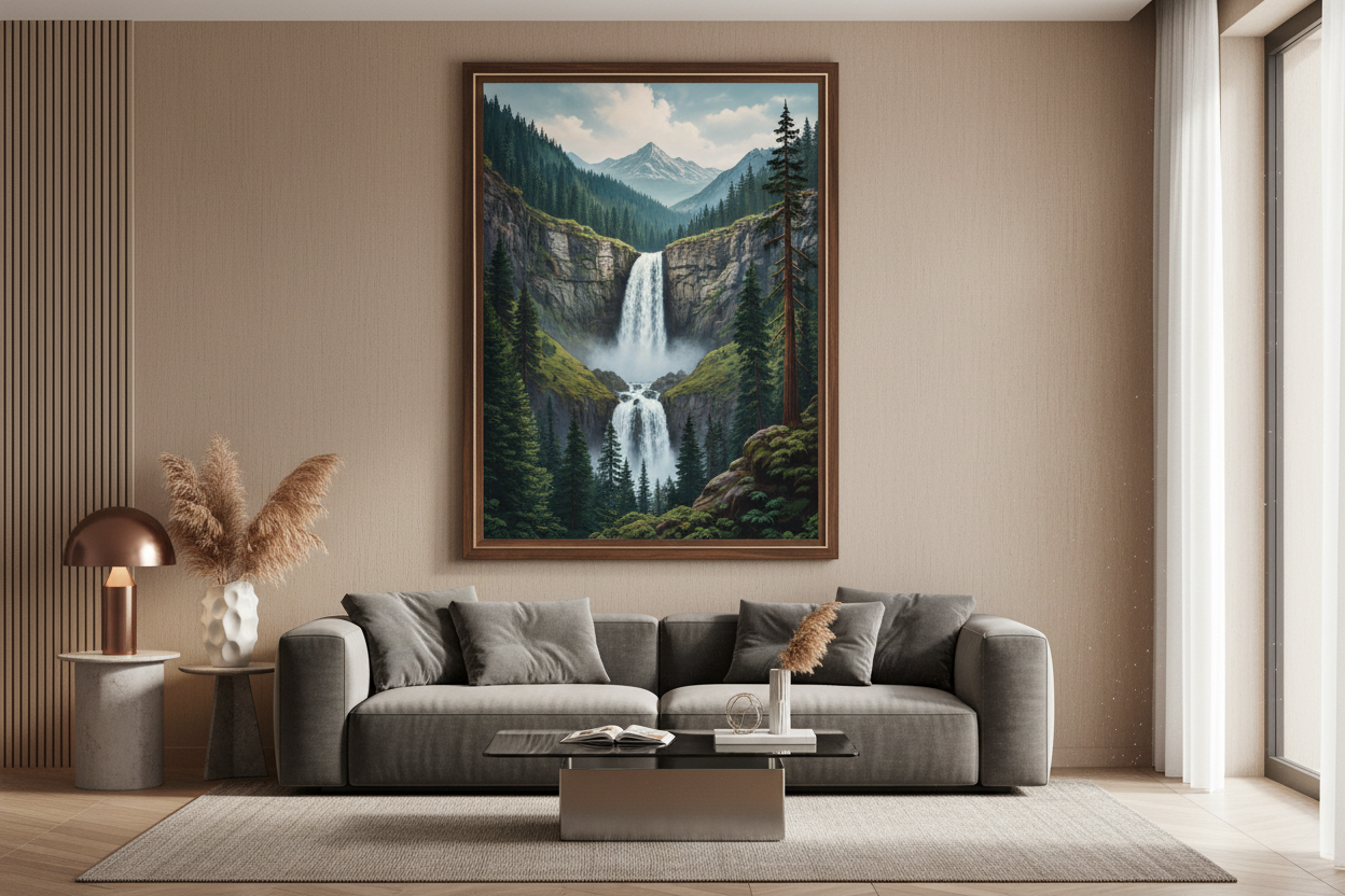 Mitacle Walls Landscape & scenery Print hangs on the wall