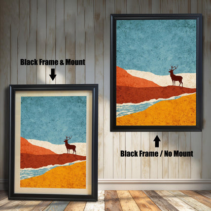 Side-by-side comparison of "Black" frames: one version featuring a black frame with a mount and the other a black frame with no mount.