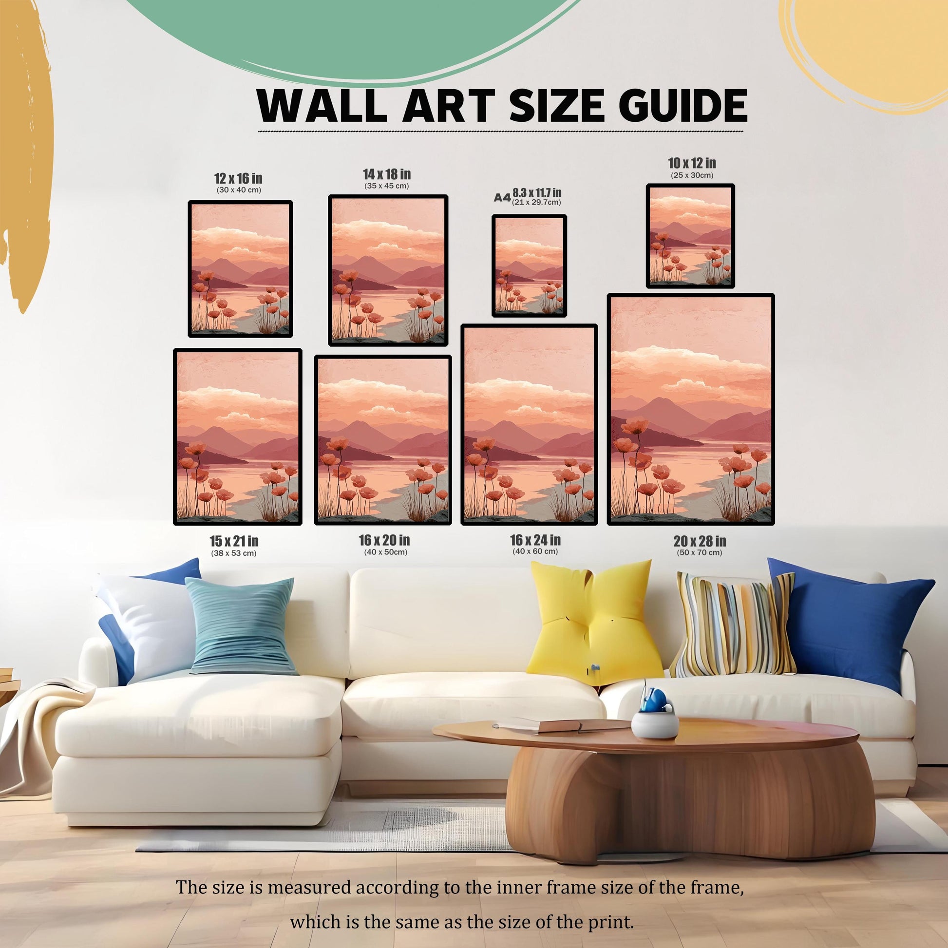 wall art size guie