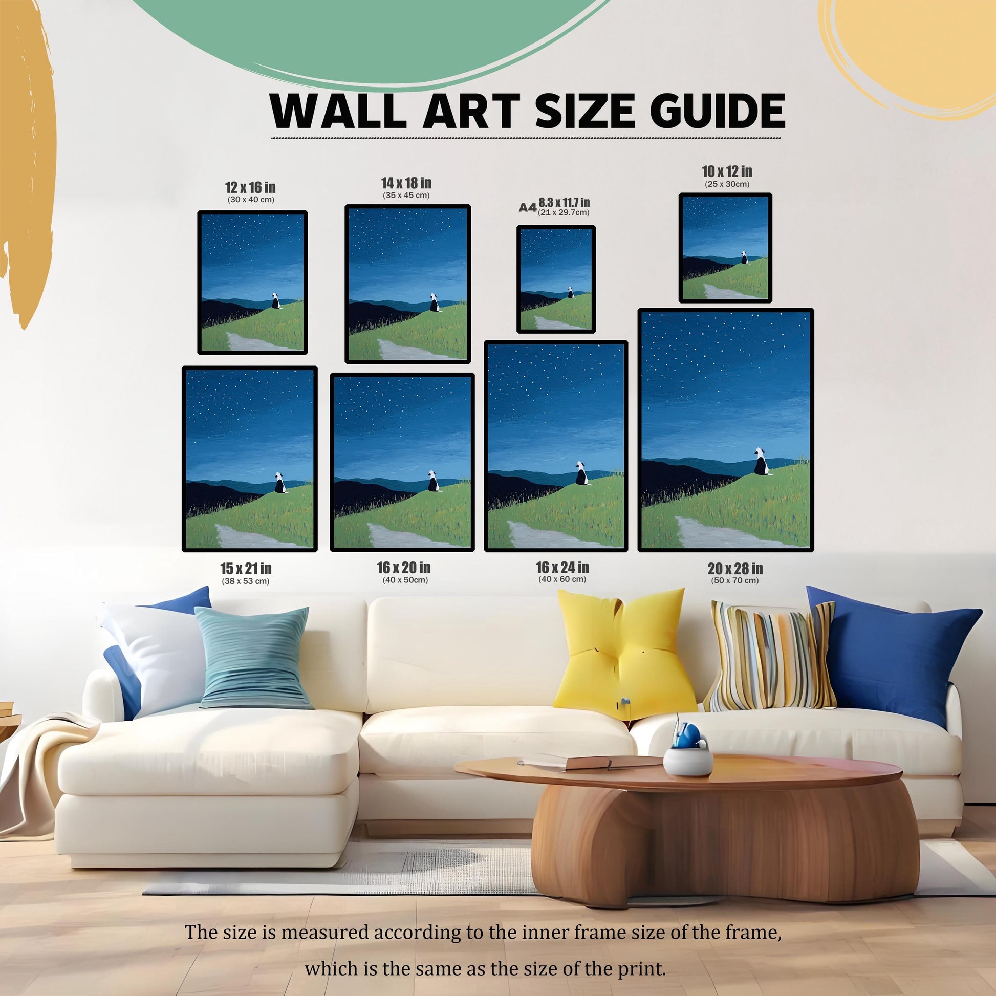 wall art size guide