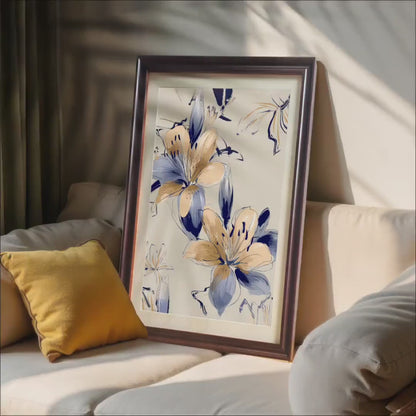 Lily Sketch Art Print: Giclée Floral, Wood Frame Wall Decor
