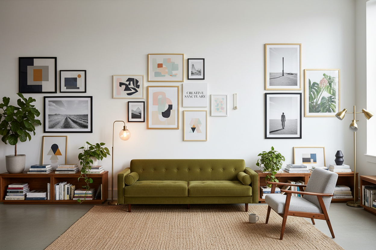 wall art print in the studio. size 16:9